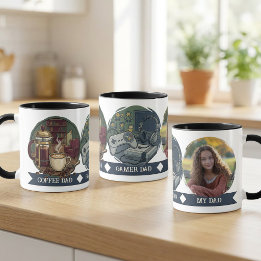 Mijn vader, koffie en gamer | Vaderdag foto Mok