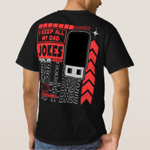 Mijn vader maakt grappen in een pa-a-base Grappig T-shirt