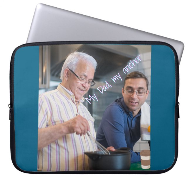 Mijn vader, mijn anker laptop sleeve (Voorkant)