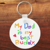Mijn vader Mijn beste boeddy T-shirts en cadeautje Sleutelhanger (Voorkant)