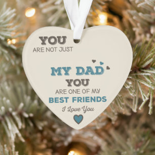 Mijn vader Mijn beste vriend Acryl Hart Ornament
