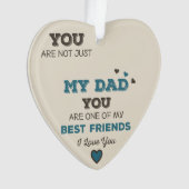 Mijn vader Mijn beste vriend Acryl Hart Ornament (voorkant)