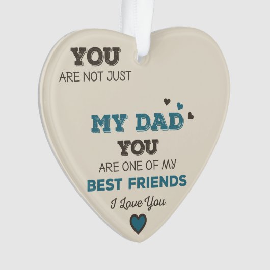 Mijn vader Mijn beste vriend Acryl Hart Ornament (voorkant)