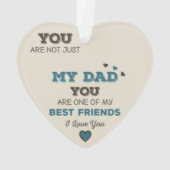 Mijn vader Mijn beste vriend Acryl Hart Ornament (achterkant)