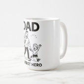 Mijn vader, mijn eerste held | Vaderdag Coffee Mok (Voorkant rechts)