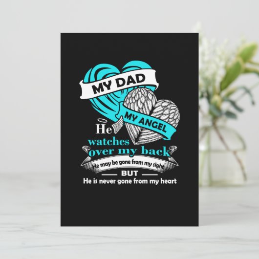 Mijn vader Mijn engel T Shirt - in liefhebbende he Save The Date (Staand voorkant)