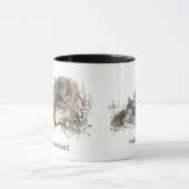 Mijn vader...mijn FriendWatercolor Wolf Art Mok (Midden)