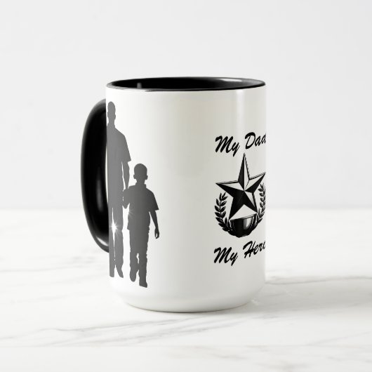 Mijn vader Mijn held 15 oz Mok (Voorkant links)
