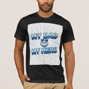 Mijn vader mijn held blauwe vaderdag T-shirt Coo