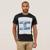 Mijn vader mijn held blauwe vaderdag T-shirt | Coo (Voorkant volledig)