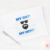 Mijn vader mijn held Cool baard sticker | Vaderdag (Envelop)