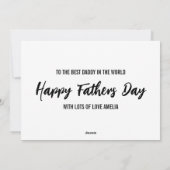 Mijn vader, mijn held | Foto Vaderdag Feestdagenkaart (Achterkant)