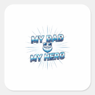Mijn vader mijn held Koele blauwe sticker | Vaderd