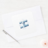 Mijn vader mijn held Koele blauwe sticker | Vaderd (Envelop)