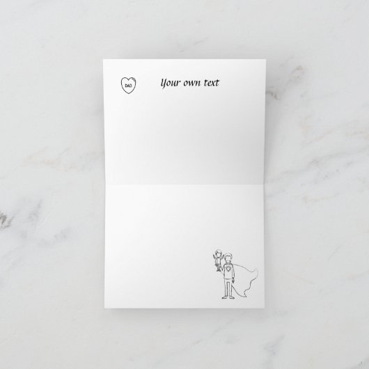 Mijn vader Mijn held l Modern vaderdag Kaart (Binnen)