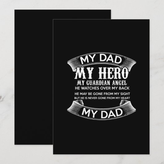 mijn vader mijn held mijn voogd engel hij kijkt ov kaart (Voorkant / Achterkant)