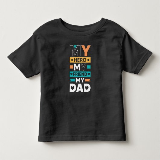 Mijn vader, mijn held, mijn vriend kinder shirts (Voorkant)