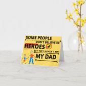 MIJN VADER MIJN HELD Opgevouwen Wenskaart Kaart (Gele Bloem)