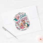 Mijn vader mijn held sticker | Cute Vaderdag cadea (Envelop)