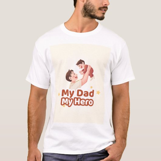 Mijn vader mijn held t-shirt ontwerp (Voorkant)