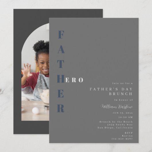 Mijn vader, mijn held Vaderdag Kaart (Voorkant / Achterkant)