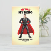 Mijn vader Mijn Hero Funny Birthday Kaart (Staand voorkant)