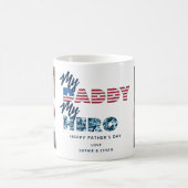 Mijn vader Mijn Hero Militaire Vaderdag 2 Foto Koffiemok (Center)