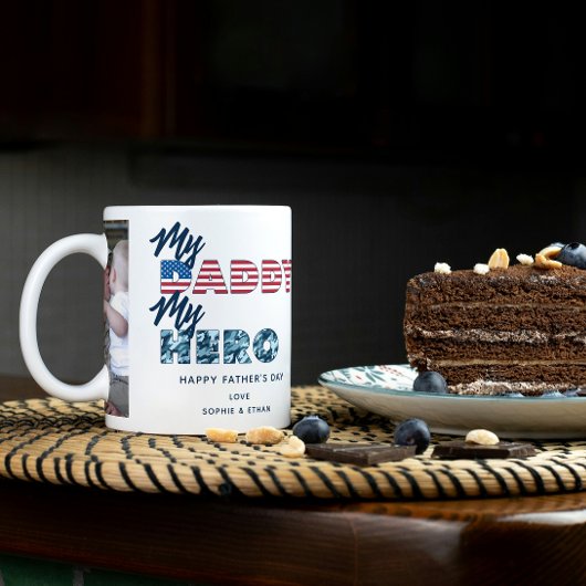 Mijn vader Mijn Hero Militaire Vaderdag 2 Foto Koffiemok