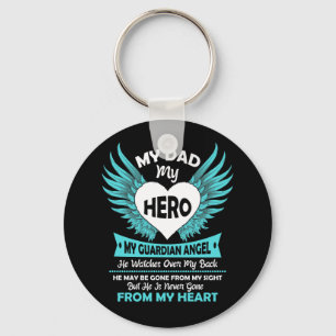Mijn vader - mijn Hero My Guardian Angel die hij o Sleutelhanger
