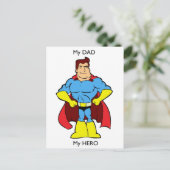 Mijn vader Mijn Hero SuperHero Briefkaart (Staand voorkant)