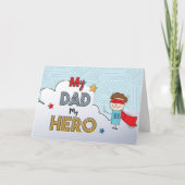 Mijn vader Mijn Hero Vaderdag Kaart (Voorkant)