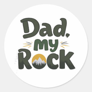 Mijn vader mijn rots  ronde sticker