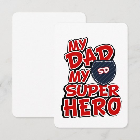 Mijn vader Mijn Super Hero Aankondiging (Voorkant / Achterkant)
