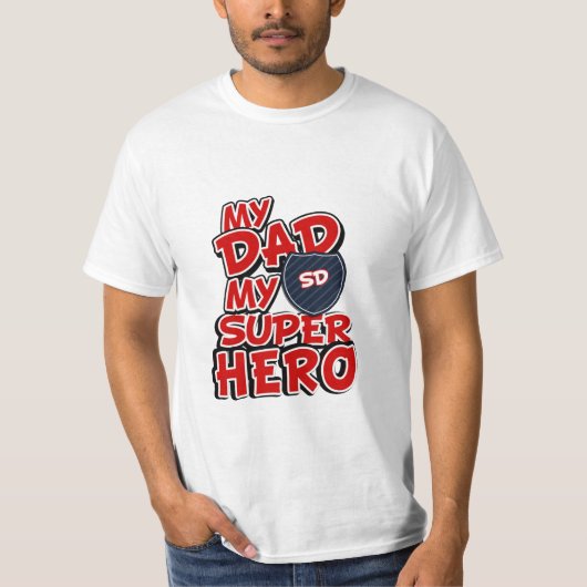 Mijn vader Mijn Super Hero T-shirt (Voorkant)