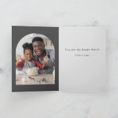 Mijn vader, mijn superheld Vaderdag Bedankkaart (Binnen)