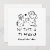 Mijn vader & mijn vriend I Gefeliciteerd Vaderdag Feestdagenkaart (Voorkant / Achterkant)