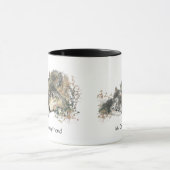 Mijn vader...Mijn vriend Waterverf Wolf Art Mok (Midden)