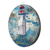 Mijn vader Mijn vuurtoren Beste Pap Ooit Vaderdag Dartbord (Voorkant Rechts)