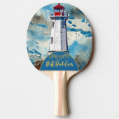 Mijn vader Mijn vuurtoren Beste Pap Ooit Vaderdag Tafeltennisbatje (Achterkant)