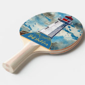 Mijn vader Mijn vuurtoren Beste Pap Ooit Vaderdag Tafeltennisbatje (Voorkant Gekanteld)