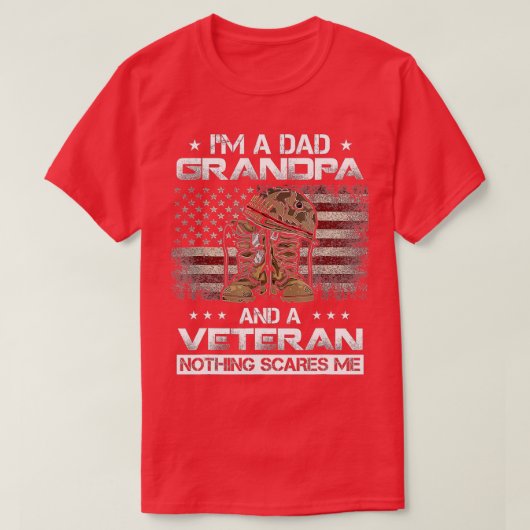 Mijn vader opa en een veteraan die de VS opa T-shirt (Design voorkant)