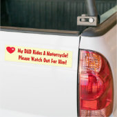 Mijn vader rijdt een motorfiets! bumpersticker (Op Truck)