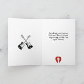 Mijn vader Rocks grappige pizza Vaderdag Papa grap Feestdagen Kaart (Binnen)