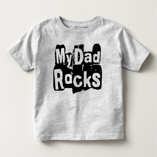 Mijn vader Rocks Kinder Shirts (Voorkant)