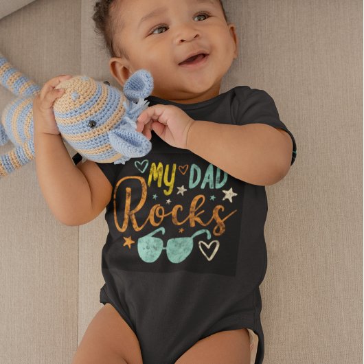 Mijn vader Rocks  Retro Cute Romper