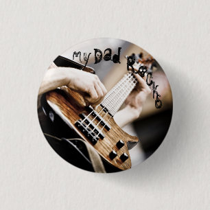 Mijn vader Rocks Ronde Button 3,2 Cm
