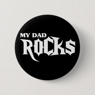 Mijn vader Rocks Ronde Button 5,7 Cm