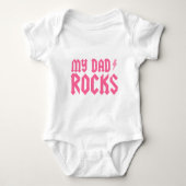 Mijn vader Rocks {roze} Romper (Voorkant)