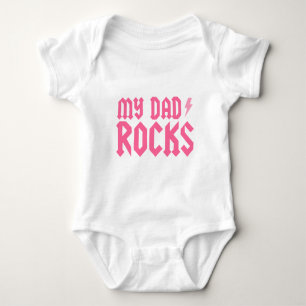 Mijn vader Rocks {roze} Romper