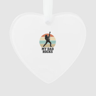Mijn vader rocks vintage gitaar zonsondergang shir ornament